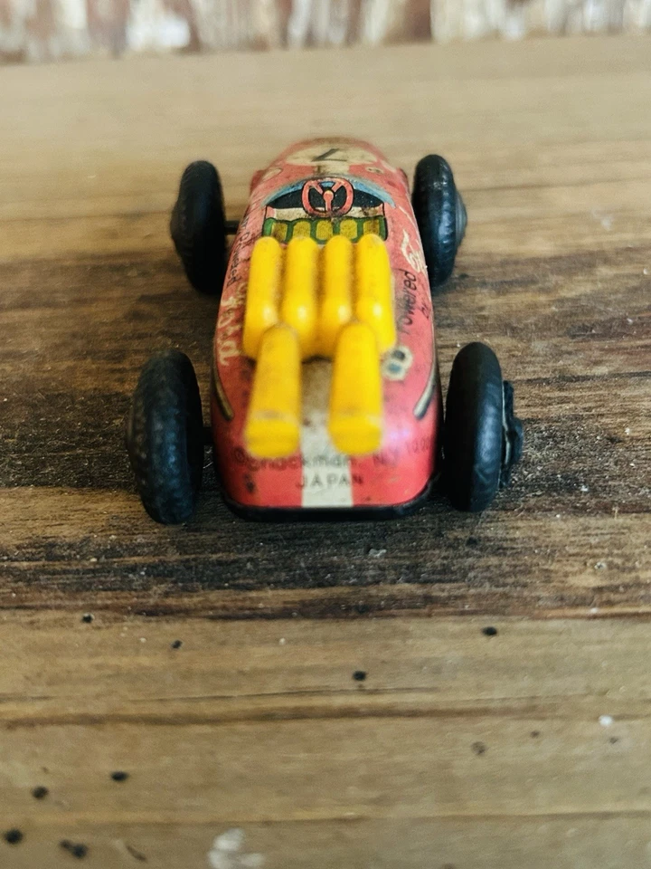 Coche de carreras Ford Lotus Shackman NY Japón vintage años 60 litografía de hojalata motorizado cuerda Foto 4 de 4