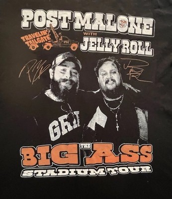 Jelly Roll Post Malone Big-Ass Stadium Tour T-Shirt Adult Small 2025