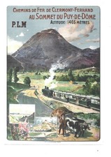 PUBLICITE TRAIN Réseau PLM pour le tramway à vapeur en 1905 FAC-SIMILE