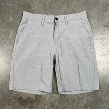 RVCA Hybrid Shorts Boys 29 Gray Stretch Logo Preowned