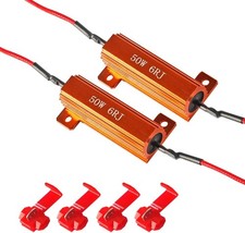 2 PCS Load Resistor,LED Turn Signal Resistor Flasher Adaptor with Wire 2 Pcs