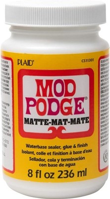 Quick Dry All-in-One Matte Sealer Glue & Finish for Wood Paper Fabric Crafts