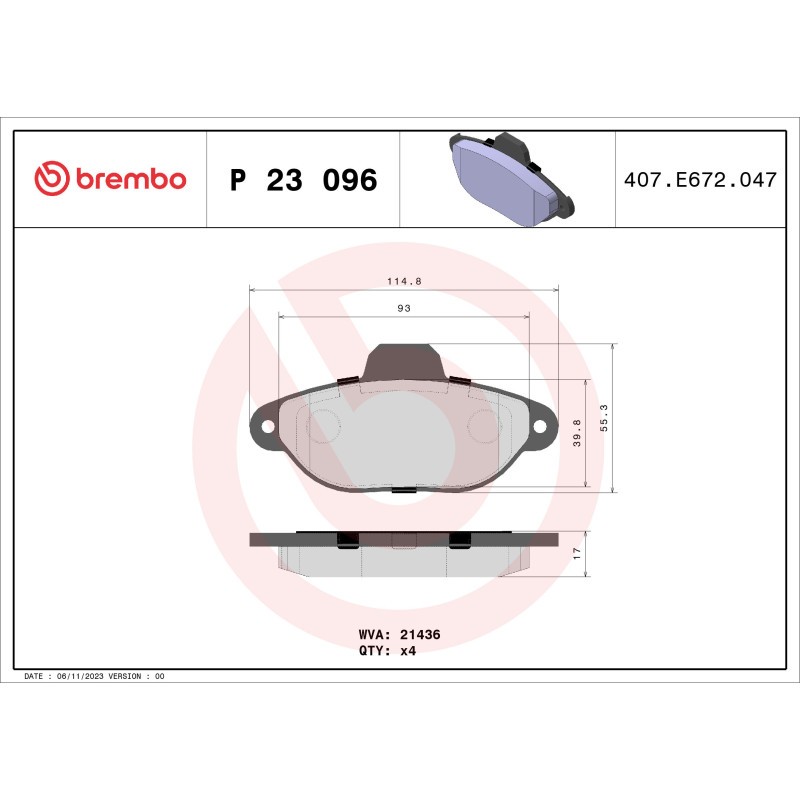 4x ✅Fits BREMBO KLOCKI SZCZEKI CYLINDERKI P 23 096 PUNTO BRAKE PADS ⭐UK Seller⭐ - Image 15