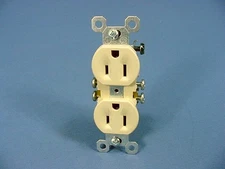 Pass & Seymour 3232-I Ivory 15A Duplex Receptacle Outlet 125V Bulk NEMA 5-20R