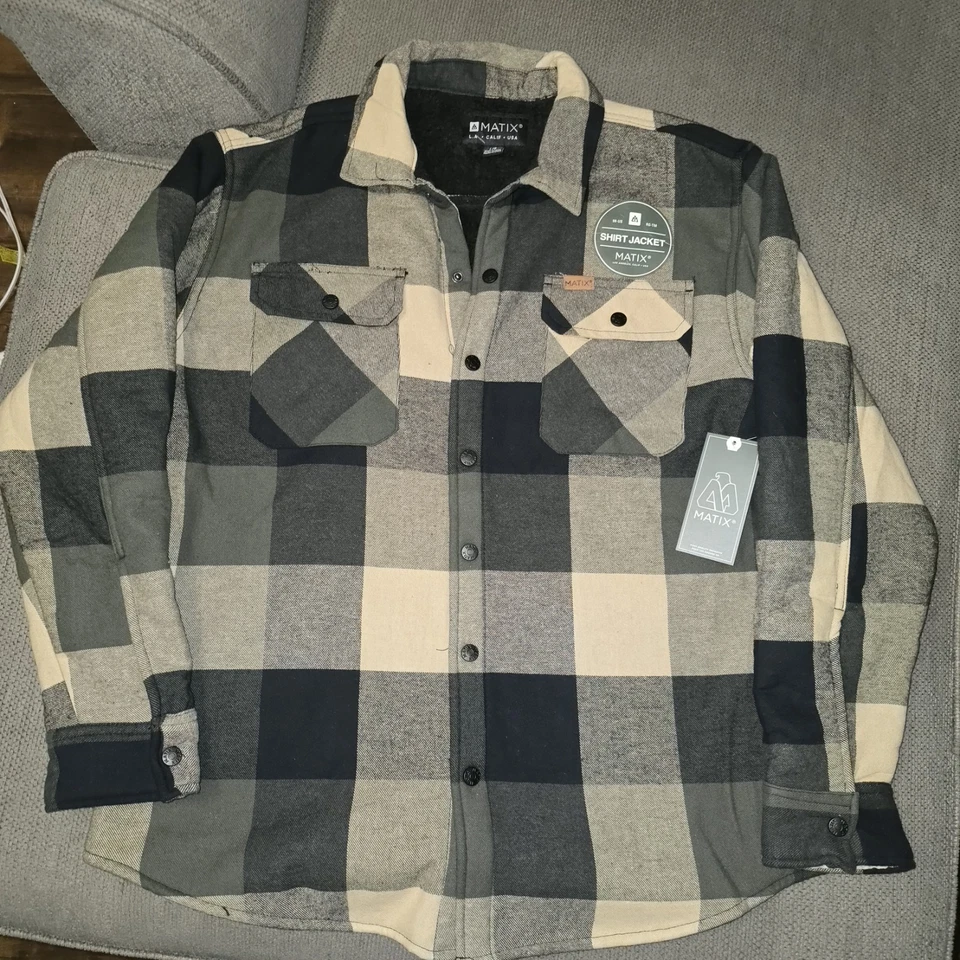 CHAQUETA CAMISA GRANDE MATIX DK CAQUI/CAQUI OSCURO PARA HOMBRE Franela Foto 2 de 4