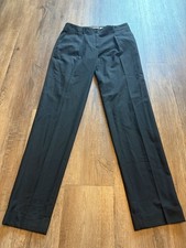 Michael Kors Black Dress Pants Straight Leg Mid Rise Button Stretch 30 Inseam