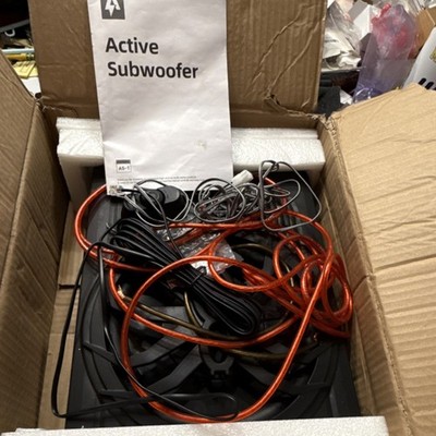 AS-1 Enclosed Powered Active Subwoofer with Wiring Kit, Model AS-1, MPN AS-1