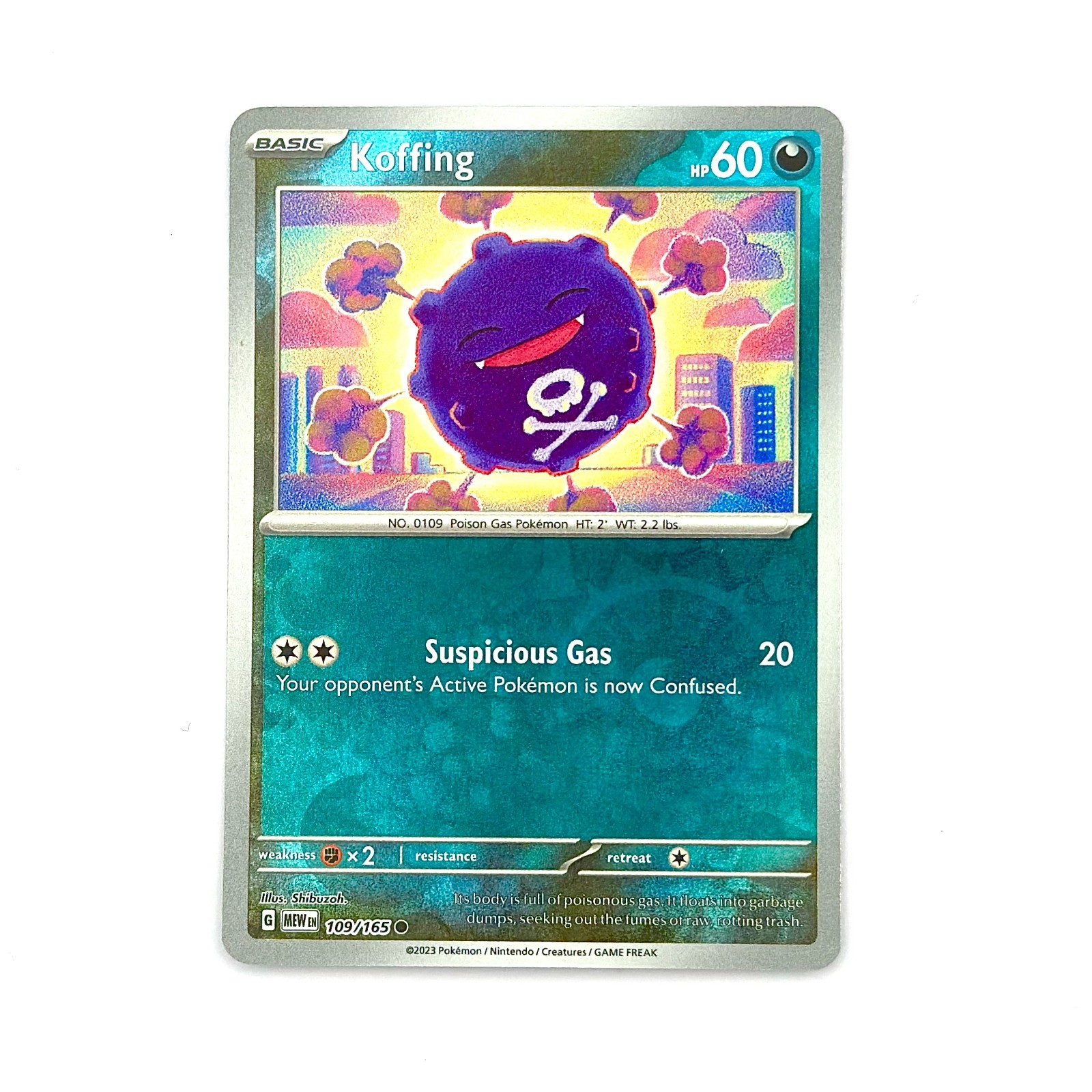 Pokemon TCG Koffing 109/165  Scarlet & Violet 151 Reverse Holo NM
