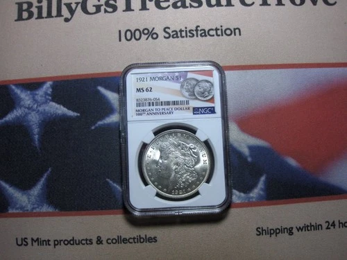 1921 Morgan Silver Dollar NGC MS 62 100th 2021 Label Philadelphia *FREE shipping