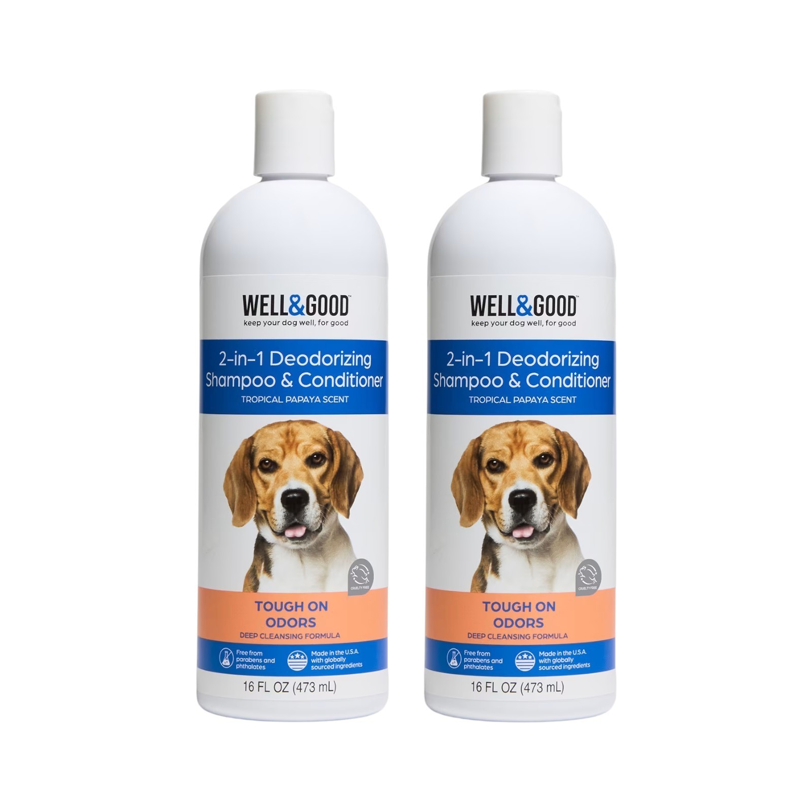 Well & Good 2-in-1 Deoderizing Dog Shampoo & Conditioner, 16