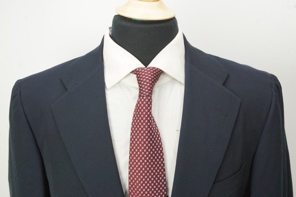 Sartoria Attolini NAvy Blue S180s Wool 2 Pc Suit Jacket Pants Sz