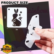 80pcs Easter Stencils 3x3in Plastic Art Craft Painting Projects