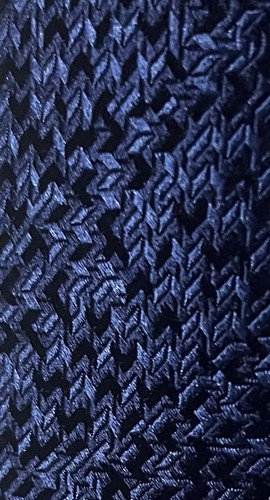 Lanvin Paris Blue Geometric Silk Tie for Men Designer Woven Pattern