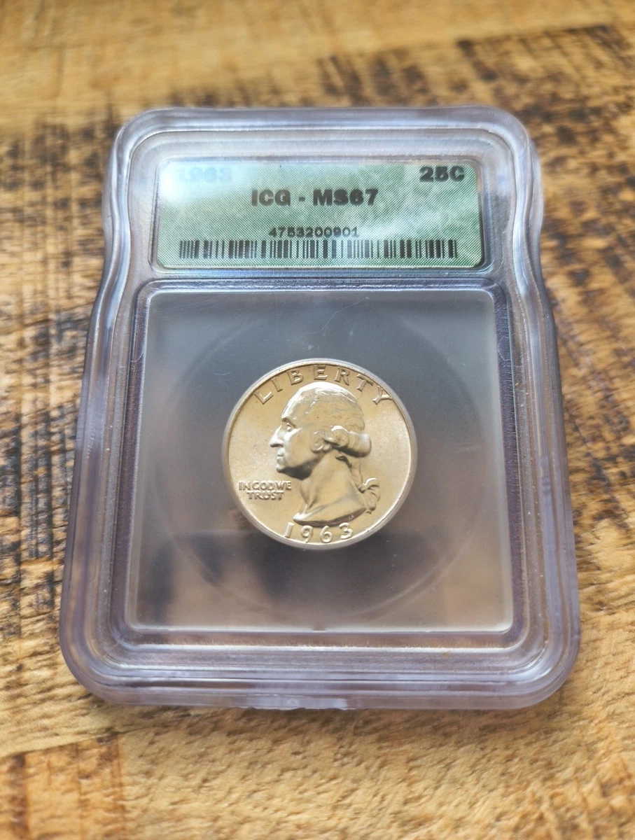 Silver MS 67 Graded 1963 Washington Quarters (1932-1998) for sale