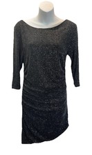 Alice + Olivia Black sparkly Long Sleeve Open Back Size SM NYE festive