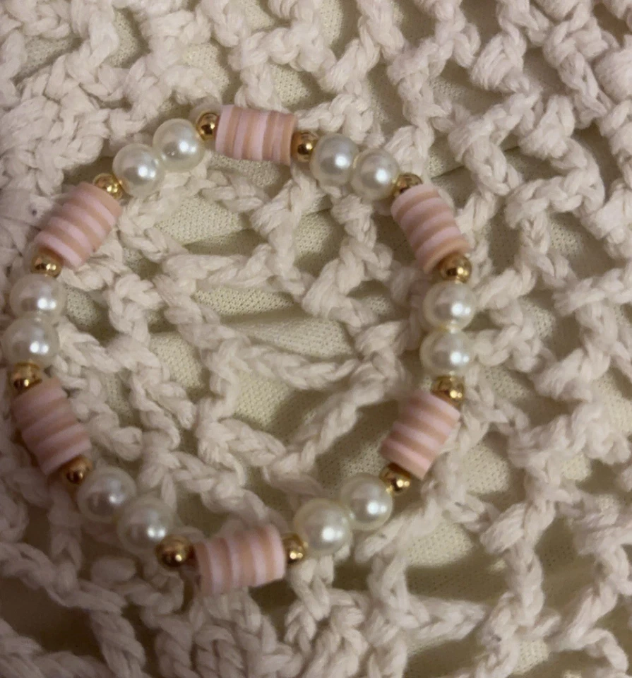 Pulsera hecha a mano inspirada en bailarina coqueta con perlas (oro) Foto 2 de 3