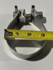 LOT OF 2 Borla Stainless Steel Half Moon Clamps 13660000354 thumbnail 3