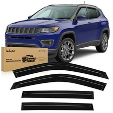 Nilight Tape-On Window Visors for Jeep Compass 2017-2024, 4PCS