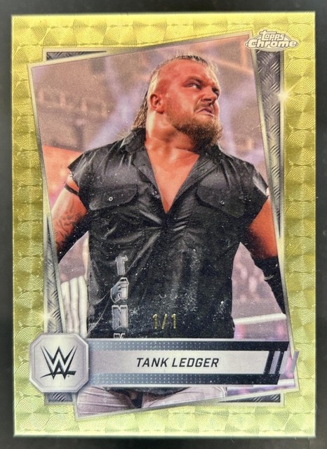 2025 Topps Chrome WWE Tank Ledger Refractor Superfractors #1/1