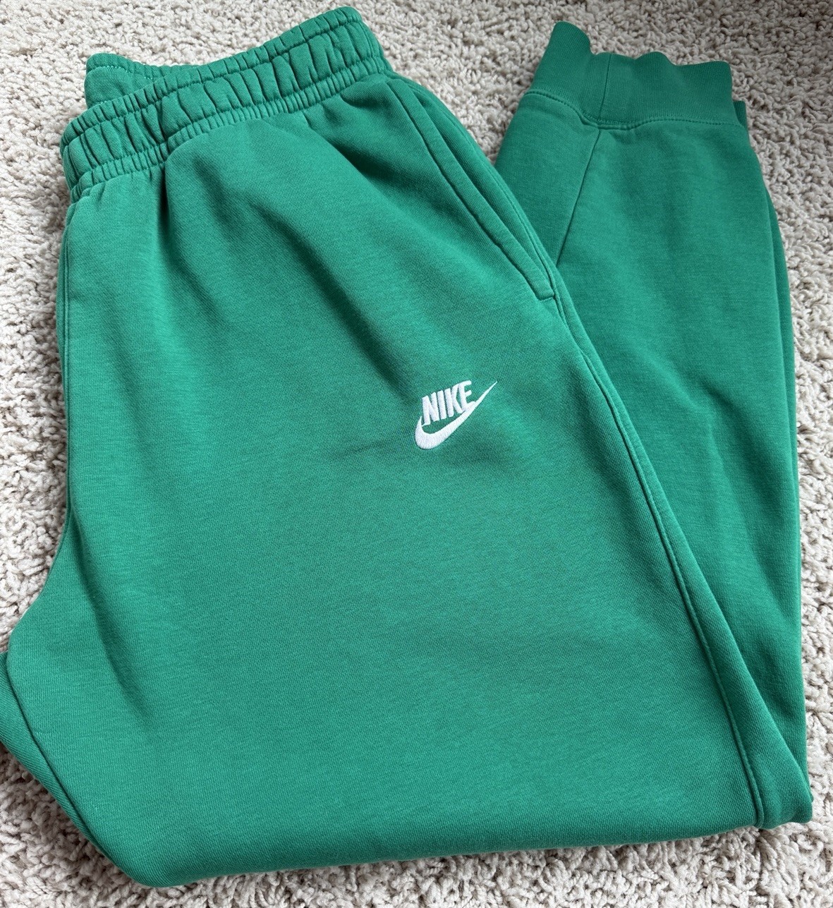 Nike Standard Fit Taper Leg Sweatpants Mens Medium Stadium Green Joggers, #308