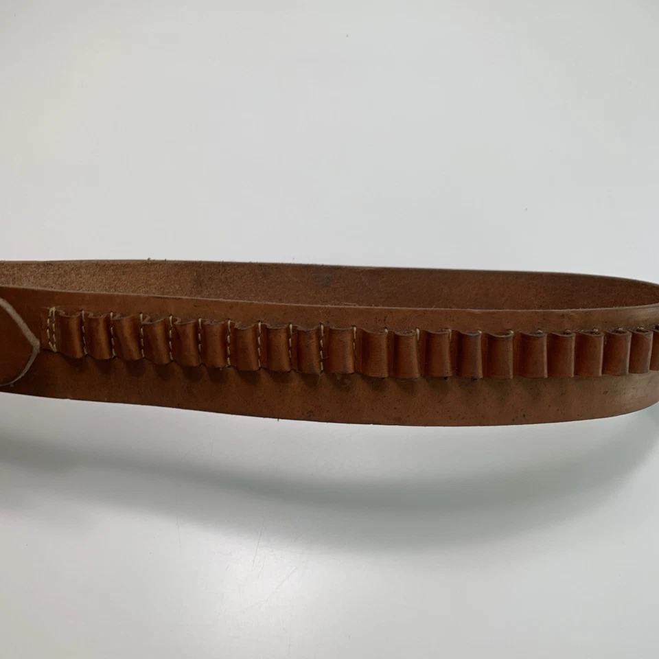 Cinturón de cartucho de cuero ~ Hunter Co. Talla Mediana .357/.38 ~ para funda de revólver Foto 3 de 4