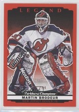 2022 Upper Deck Parkhurst Champions Legends Red /51 Martin Brodeur #332 HOF a3z