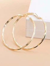 Aretes Argollas en Oro 10K Pendientes Joyería Fina de Moda Regalos Para Mujer X