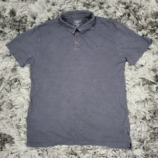 Quiksilver Polo Shirt Mens XL Black Modern Fit 100 Cotton Tagless Casual