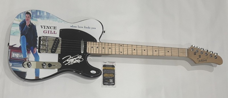 VINCE GILL SIGNED CUSTOM WHEN LOVE FINDS YOU ELECTRIC GUITAR JSA COA