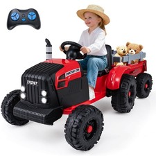 24V Ride On Tractor for Kids Remote Control Music USB Port Soft Start Headlights