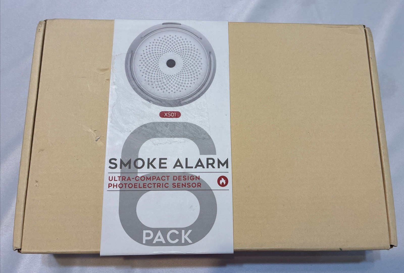 X-Sense XS01 Mini Smoke Alarm,  Fire LED Indicator & Silence Button, 6-Pack NEW!