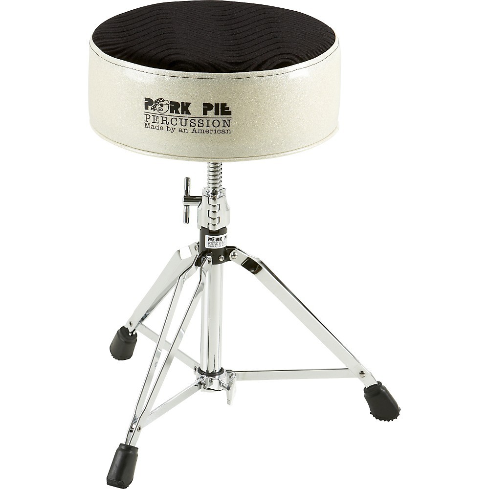 Pork Pie Round Drum Throne Silver Sparkle с черным вихревым верхом 31590₽