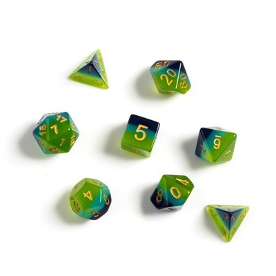 Polyhedral Dice: Green & Blue Translucent (US IMPORT)