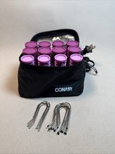 Conair HS29T Travel Hot Rollers Curlers Pink Pageant Cheer With Pins -12 Rollers