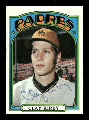 1972 Topps  #173 Clay Kirby signed autograph  EX, clean ballpoint EAA1 BXCP71