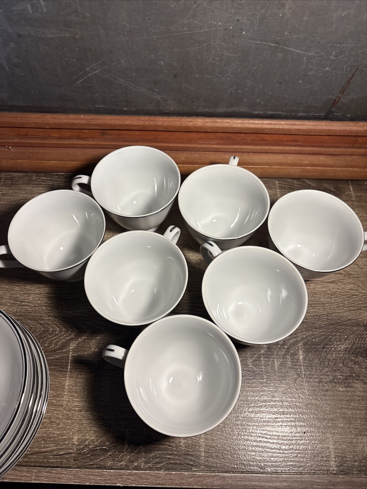 Empress China Rosetta Japan 1961 6oz- 7 Tea Cup 6 Saucer Plate Set Roses Pink J1