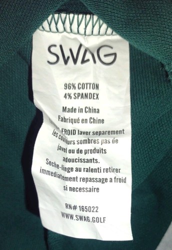SWAG Embroidered Skull Logo Golf Polo Green Men's Size Medium - Picture 11 of 12
