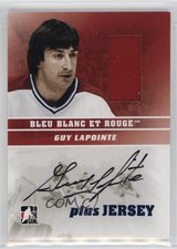 2008-09 ITG Bleu Blanc et Rouge Plus Jersey Guy Lapointe #AP-GL Auto HOF 4f5