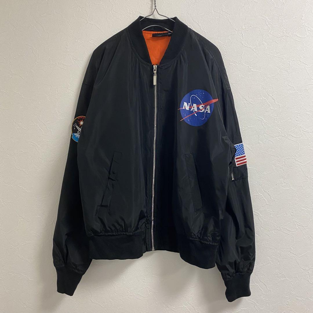 unknown NASA MA-1 ヴィンテージ Rare Nasa Ma-1 Flight Jacket Black L Rocket | eBay