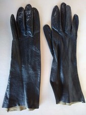 Leather Driving Gloves Size 6 1/4 Black Very Soft Thin