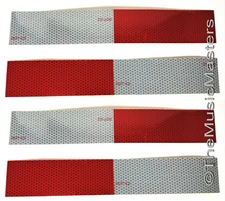 (4) Stick-On 12" Reflective Tape Reflectors Boat Camper Utility Trailer Lights