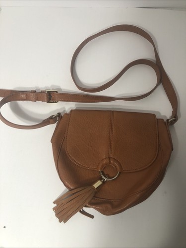 New Women's INC International Concepts Emerson Cognac Saddle Bag Crossbody Purse