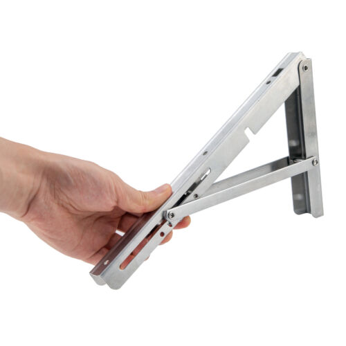 Folding Shelf Bracket Heavy Duty Campervan Motorhome Table Extension Wall Hinges - Picture 11 of 24