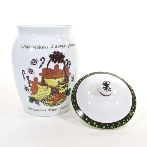 Portmeirion Studio CHRISTMAS STORY 10.5" Cookie Jar Gingerbread Susan Winget MIB - Picture 10 of 13