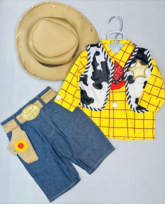 Disney Pixar Woody Costume for Baby Sizes 3-6M, 12-18M, 18-24M