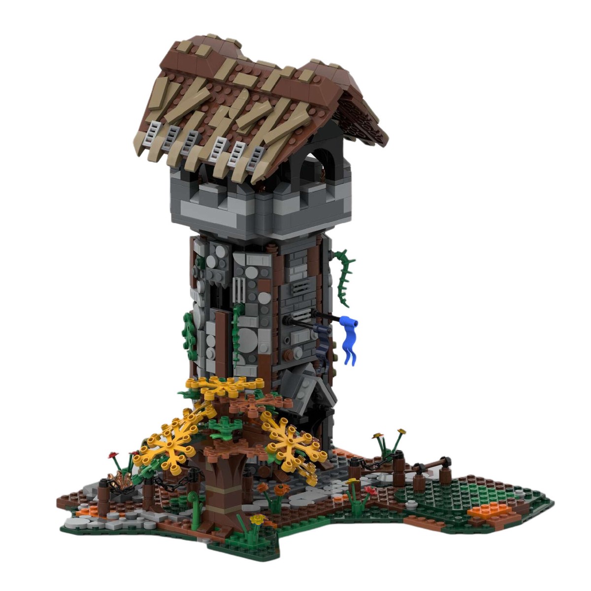 C7484 Medieval Watchtower in the Woods for Modular Castle 1232 Parts