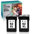 2PK Fits for HP 62XL Black Ink Cartridge ENVY 7640 7645 5540 5640 5660 Series