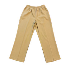 Alfred Dunner Pull On Pants  Sz 12  Beige  High Rise  28" Inseam