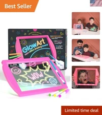 Portable Neon Effect Drawing Board with 4 Fluorescent Pens - Kid's Creative Fun