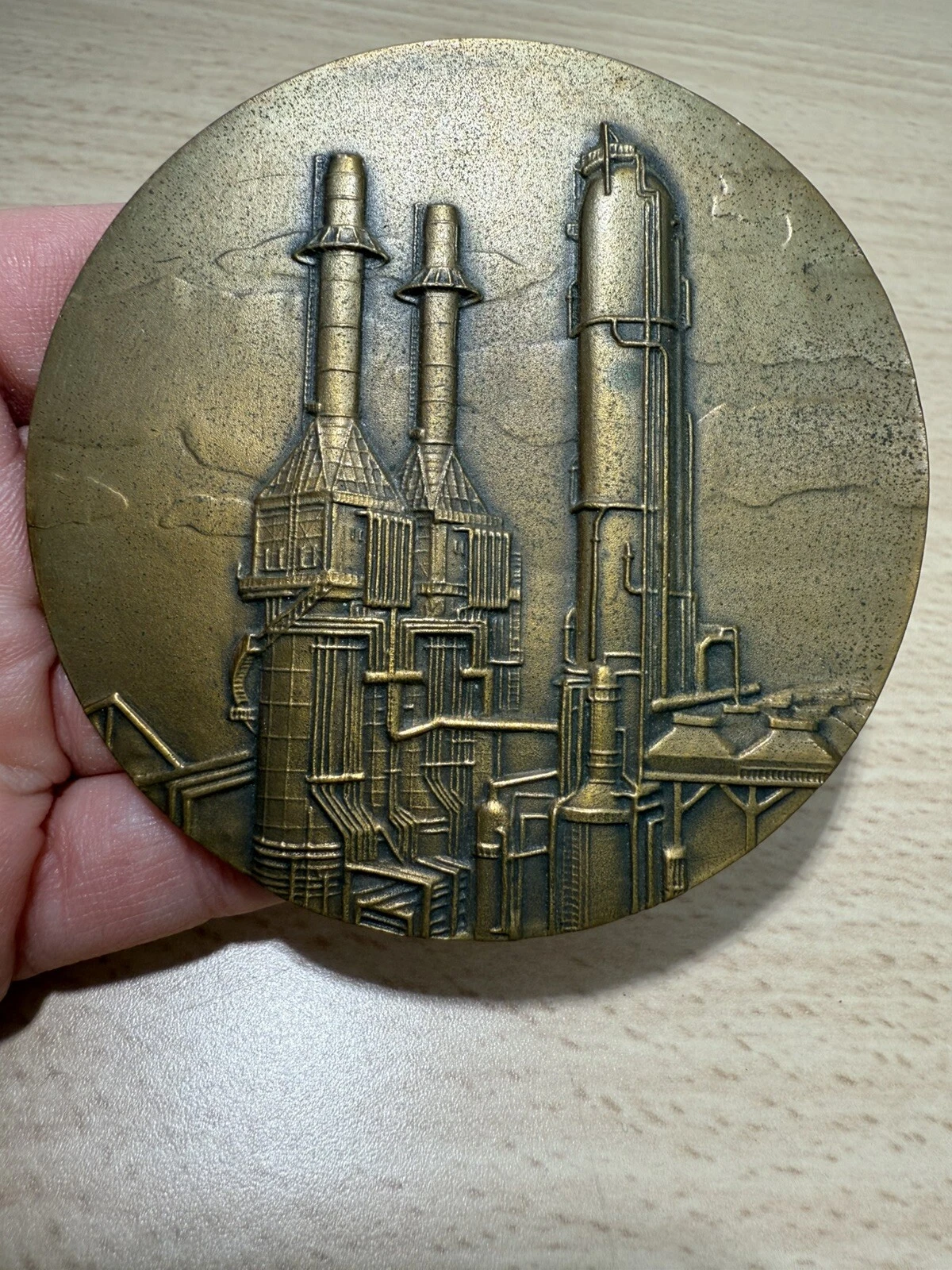 Médaille Compagnie Française De Raffinage 50e Anniversaire 1929 1979 En Bronze